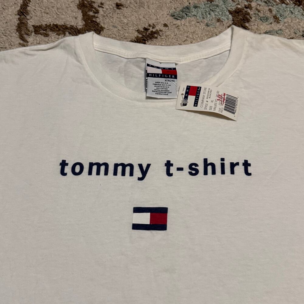 NWT Vintage Tommy Hilfiger tommy t-shirt Size XL 90s Made in USA